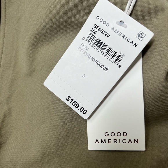 NWT Good American Flight Suit Romper Jumpsuit In Postal Khaki - Picture 2 of 2